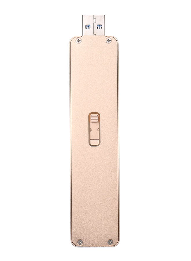 NIBEMINENT Retractable NGFF SSD USB3.0 Type-A Enclosure Flash Drive Pink  - Image 2