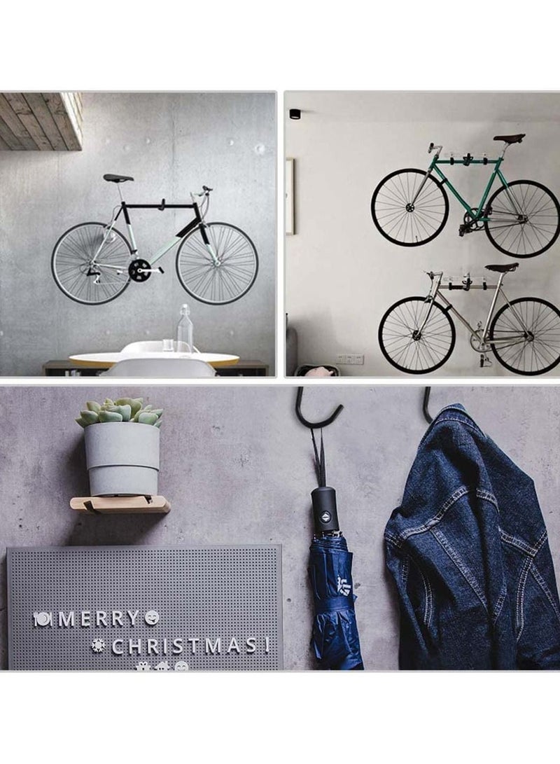 Heavy Duty Bike Storage Hooks Set 4 Pcs Heavy Duty Bike Hook Bike Storage Hook Rack Ceiling Hooks Plant Hooks Kitchen Hooks Light Hooks Great for Garage Wall and Ceiling Bicycle Storage