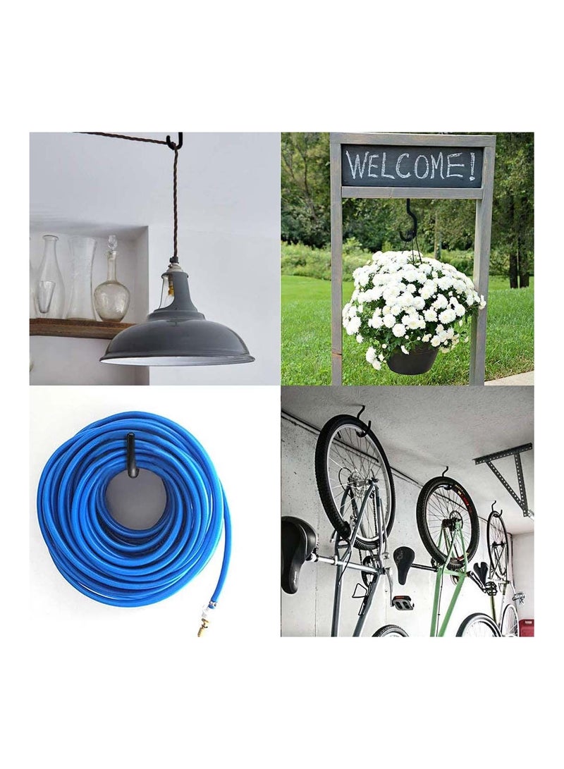Heavy Duty Bike Storage Hooks Set 4 Pcs Heavy Duty Bike Hook Bike Storage Hook Rack Ceiling Hooks Plant Hooks Kitchen Hooks Light Hooks Great for Garage Wall and Ceiling Bicycle Storage
