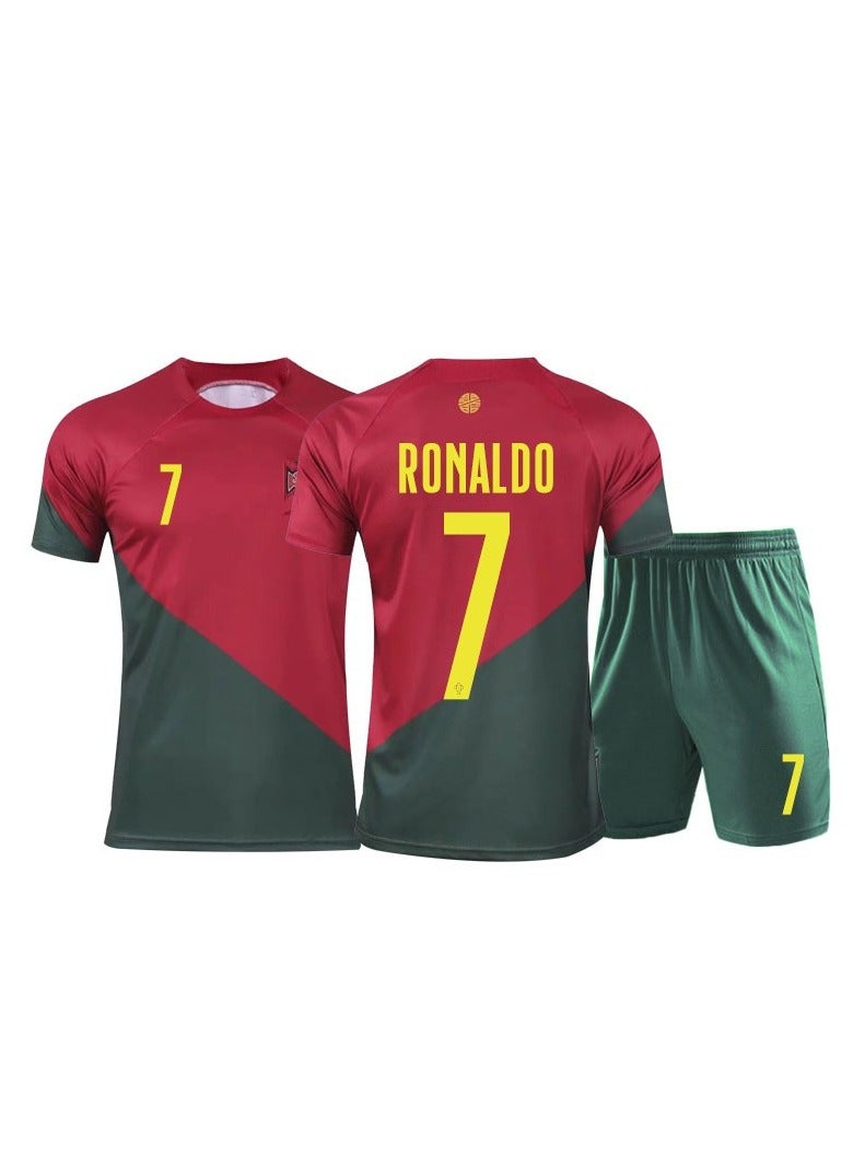 M MIAOYAN M MIAOYAN 2022 World Cup Portugal jersey No. 7 Ronaldo adult men's and women's football suit suit fan suit - Image 2
