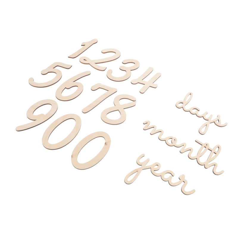 14Pcs Wooden Month Photo Chips Props for Baby Growth Memories - Image 2