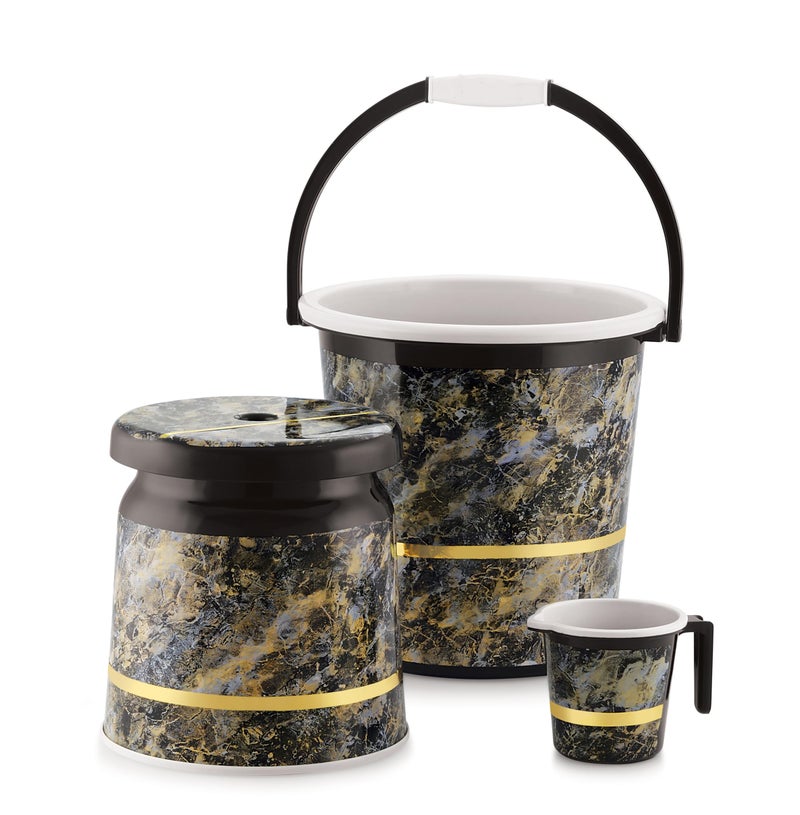 LIZA Orry 3 PC BSTHROOM Set Black - Image 1