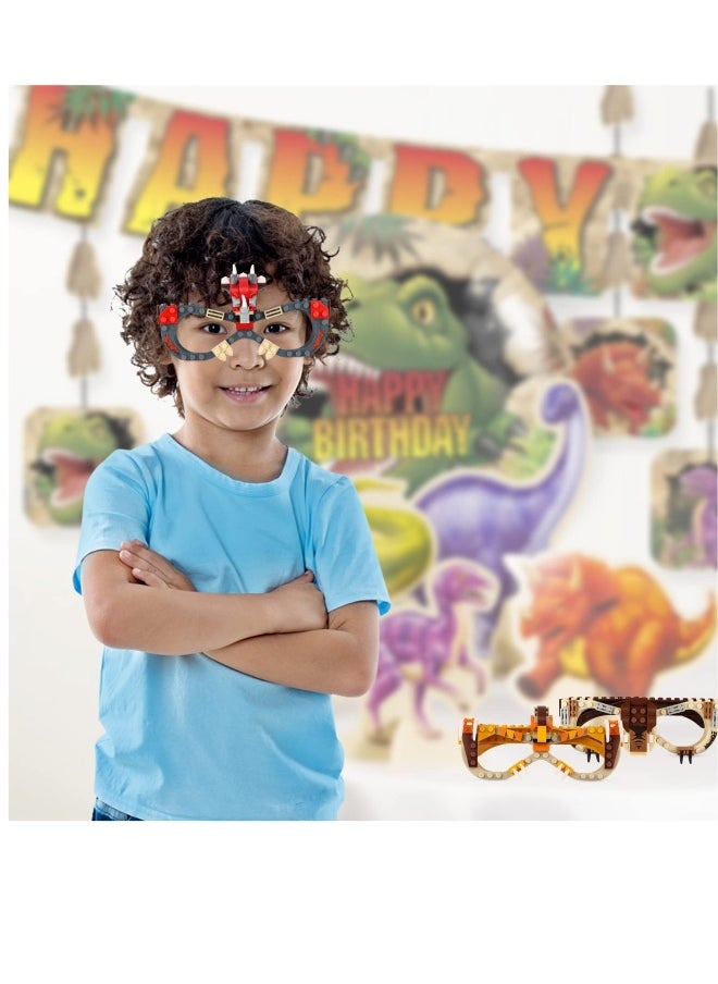 Generic Building Blocks Glasses Kits, 9Pcs Building Blocks Party Bag Fillers, DIY Creative Eyeglasses Toys, Funny Party Glasses Decoration, for Kids Party Favour  - Image 5