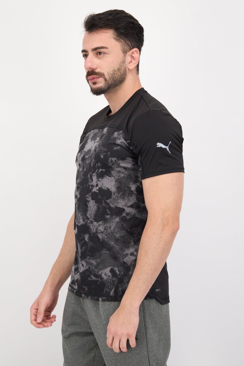 PUMA تي شيرت رياضي للرجال بأكمام قصيرة، أسود - Image 3