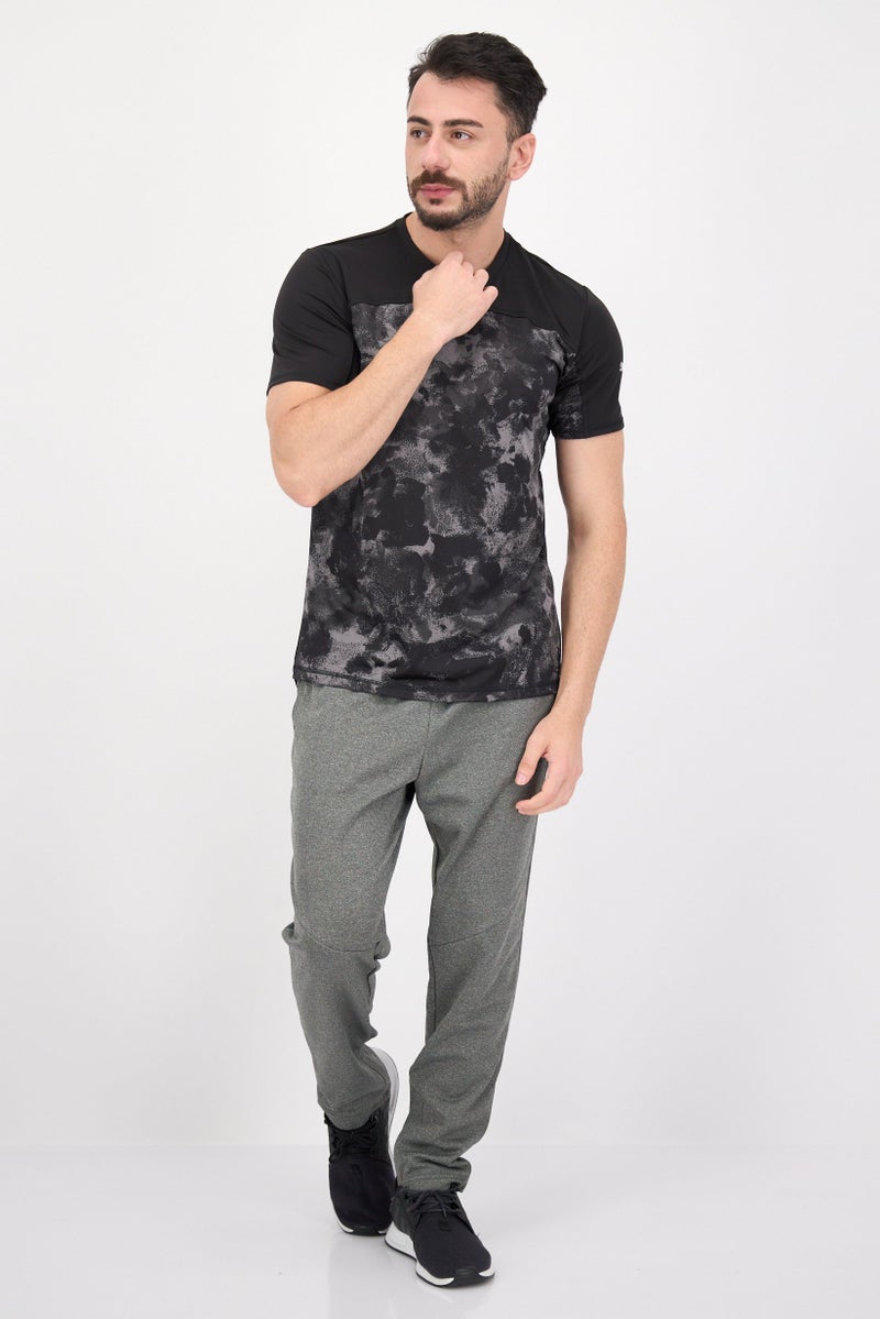 PUMA تي شيرت رياضي للرجال بأكمام قصيرة، أسود - Image 2