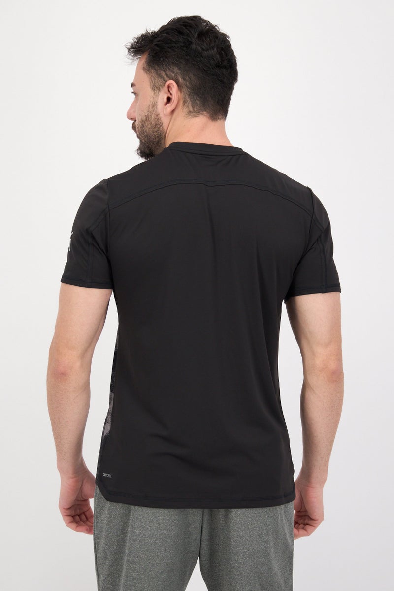 PUMA تي شيرت رياضي للرجال بأكمام قصيرة، أسود - Image 4