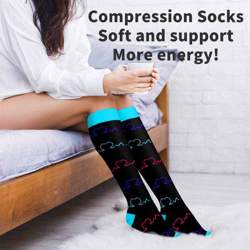 COOLOVER Copper Compression Socks for Women and Men(6 Pairs)-Best Support for Running, Athletic, Nursing, Travel - Image 4