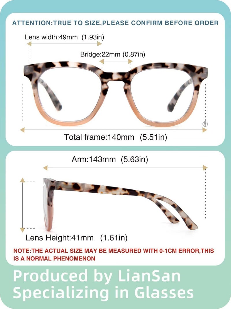 LianSan 2 Units Bifocal Reading Glasses for Women with Spring Hinge Ladies Stylish Top Clear Blue Light Blocking Readers,BY-TTPK 2.00 - Image 4
