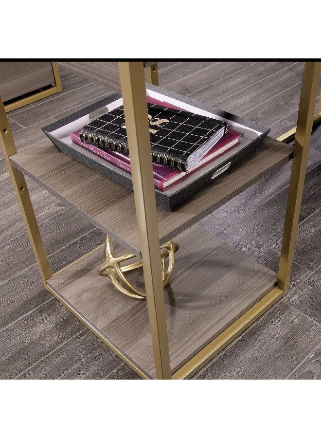 ساودر انترناشونال لوكس مكتب عصري حديث على شكل L دياموند آش 29.75 x 66.12 x 60 بوصة 423302 - Image 4