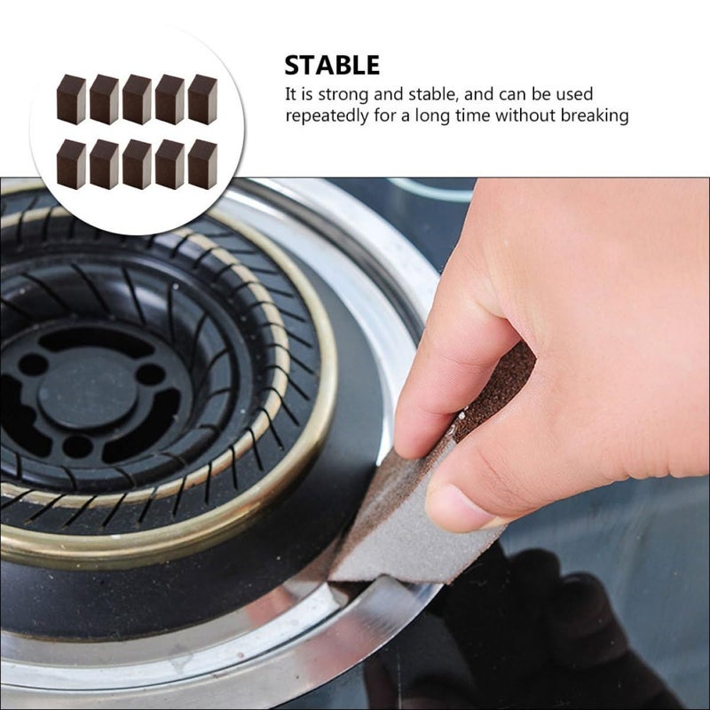 10 Pack Emery Sponges Rust Removal Cleaning Pads For Pots Pans Household Kitchen Use - Image 4