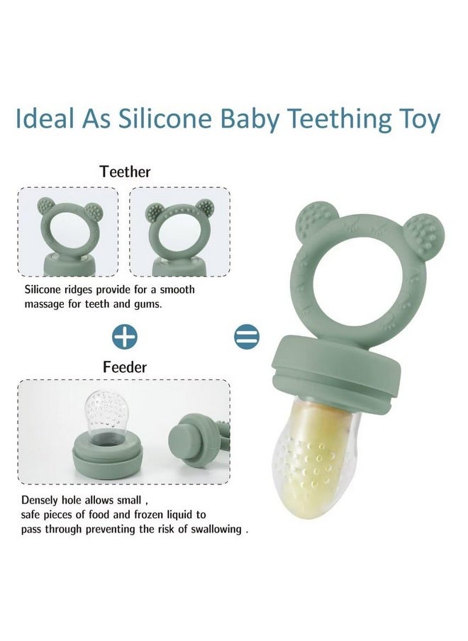 KERRT Keert Baby Breastmilk Popsicle Molds With Baby Food Feeder For Teething Relief Silicone Fruit Feeder Pacifier Food Freezer Tray For Babies Feeding Teething Teether  - Image 4