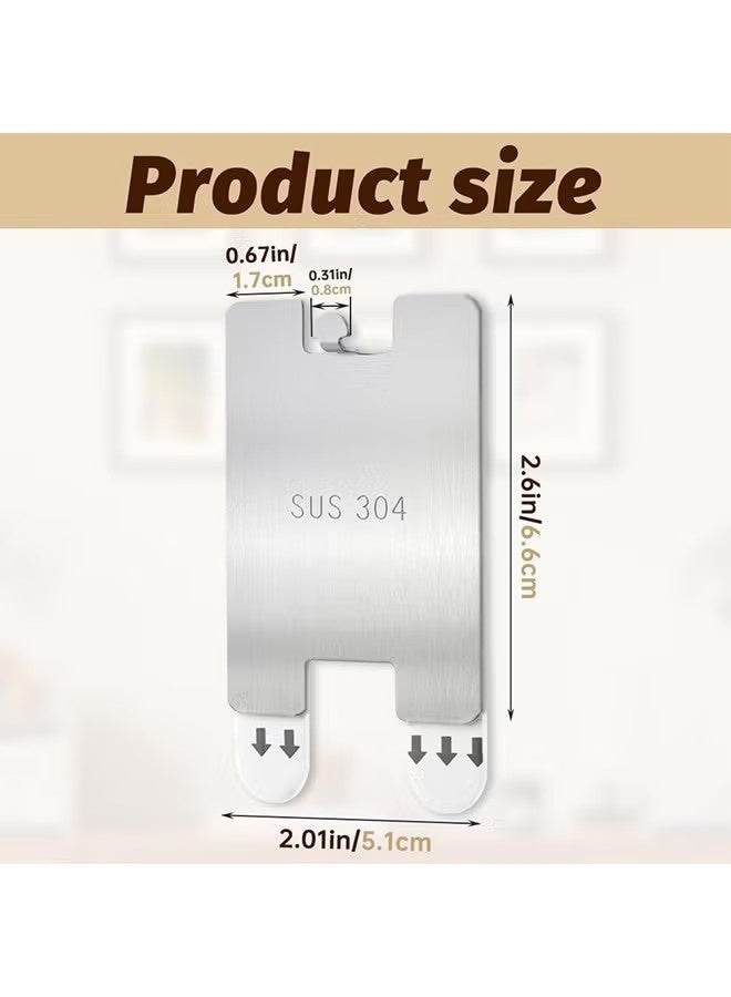 واي جيه 4 قطع علاقات إطارات صور معدنية للتعليق دون أضرار، خطافات تعليق صور لاصقة بدون مسامير دون إتلاف، علاقات فنية لتعليق الصور للجدران، الأبواب، والخزائن - Image 3