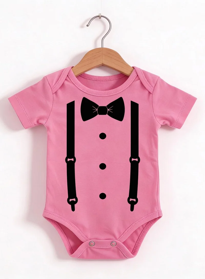 Funkaar  Funkaar Pink Tuxedo Print Baby Bodysuit  | Best Price UAE