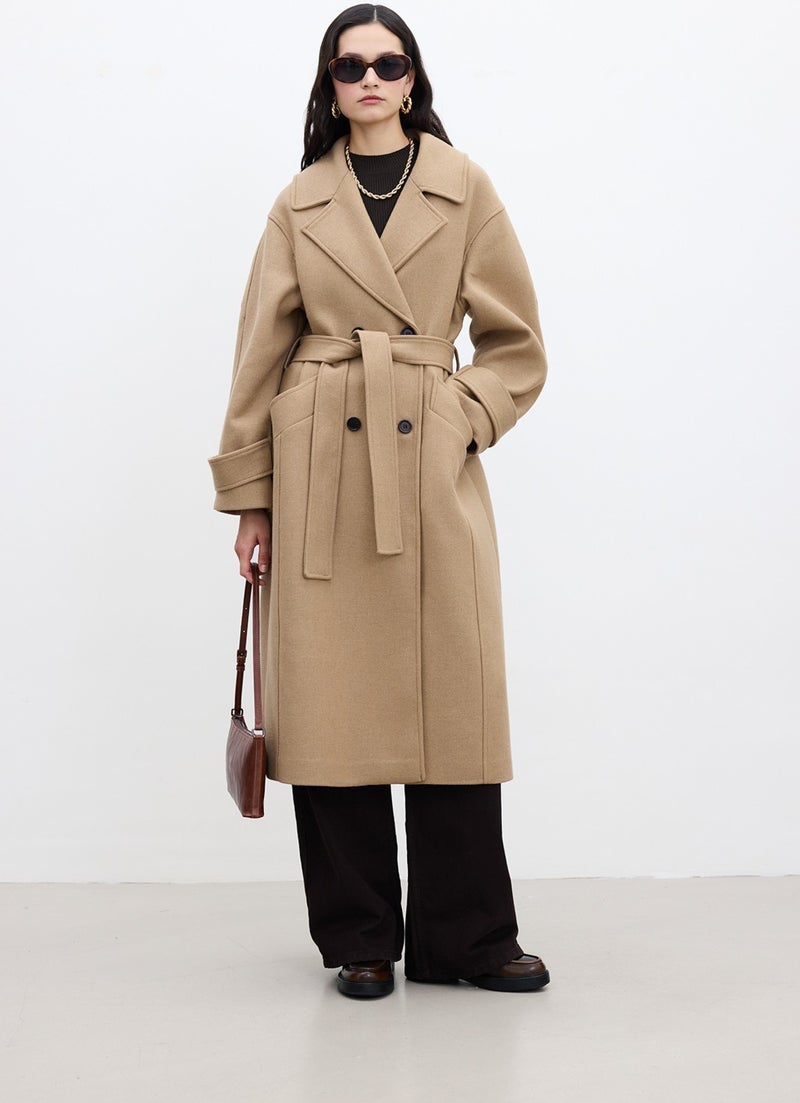 Manuka Italian Cashmere Premium Coat Camel  - Image 1