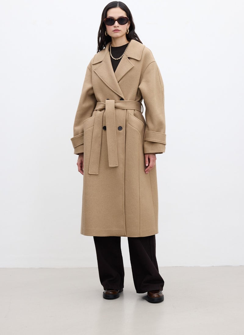 Manuka Italian Cashmere Premium Coat Camel  - Image 2