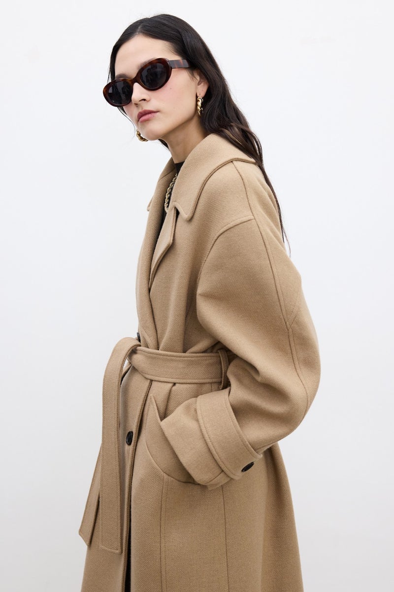 Manuka Italian Cashmere Premium Coat Camel  - Image 5