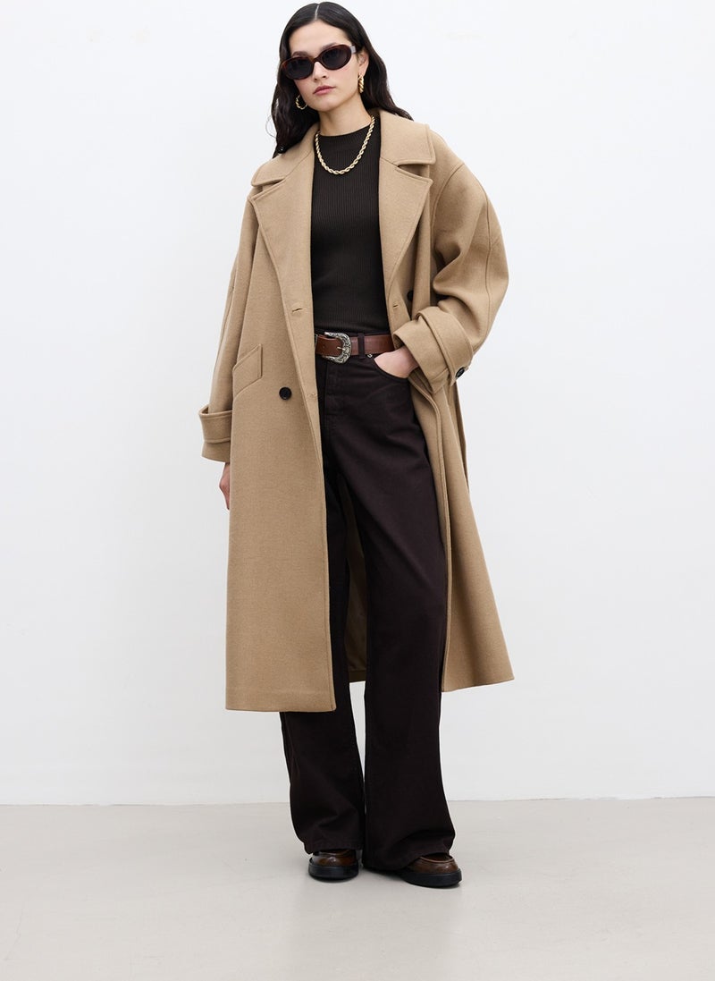 Manuka Italian Cashmere Premium Coat Camel  - Image 3