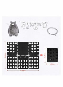 Excefore Adjustable T-Shirt Folding Board, Shirt Folding Board T Shirt Folder Durable Plastic Laundry Folders Folding Boards Durable Flipfold for Kid and Adult to Fold Clothes (Mini, Black)  - Image 5