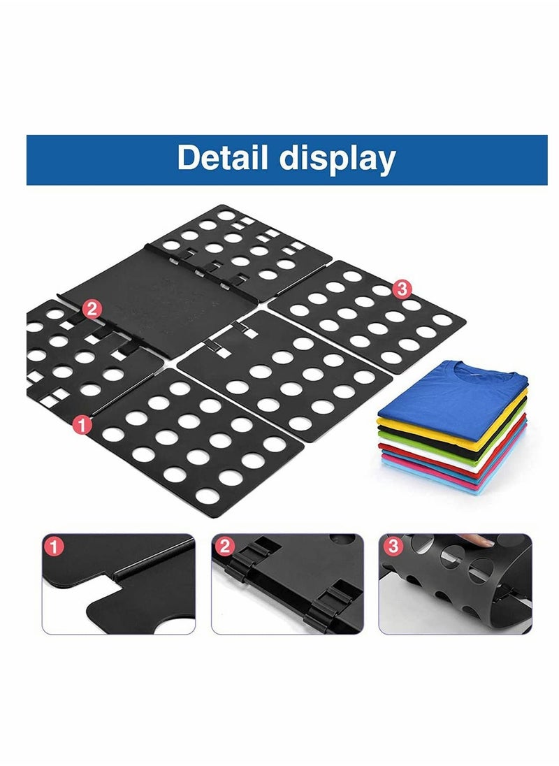 Excefore - Adjustable T-Shirt Folding Board, Shirt Folding Board T Shirt Folder Durable Plastic Laundry Folders Folding Boards Durable Flipfold for Kid and Adult to Fold Clothes (Mini, Black) - Image 1