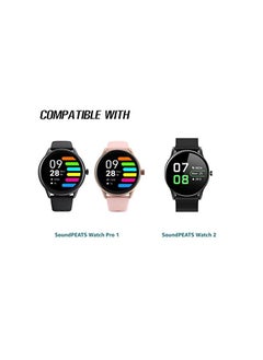 Dado Double Color Silicone Replacement Band Compatible with SoundPEATS Smart Watch Pro 1 / Watch 2, Quick release 22mm  - Image 4