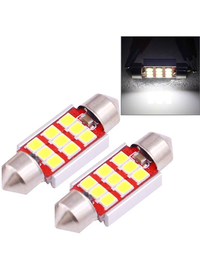 MUNTAQI 2-Piece 36mm 3.0W 180LM White Light 9 LED SMD 2835 CANBUS License Plate Reading Lights - Image 2