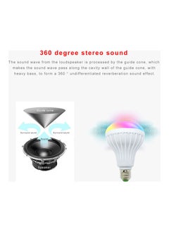 NIBEMINENT 12W RGB Colorful Music LED Bulb With Remote Control White 14X10.00X10.00cm  - Image 2