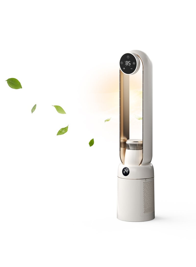 توبيز مروحة Toby’s BF-01 بدون شفرات مع مرطب، شاشة لمسية رقمية وتحكم عن بُعد، تعقيم بالأشعة فوق البنفسجية، أيونات سالبة لتنقية الهواء، 3 أوضاع للهواء للمنزل والمكتب - Image 1