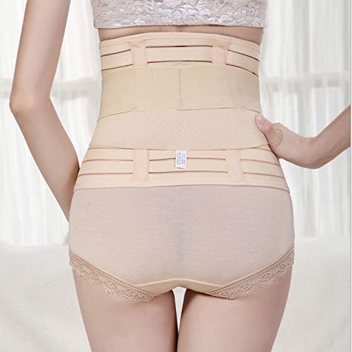 PLUMBURY® Postpartum Post Pregnancy Recovery Waist Trimmer Tummy Control Shapewear Belt, Free Size,Beige - Image 2