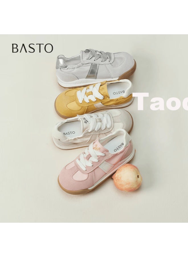 Basto 25 Autumn Mall Ballet Training Shoes Thick Sole Women's Casual Shoes D3165cm5 Pink/white 38 - Image 1