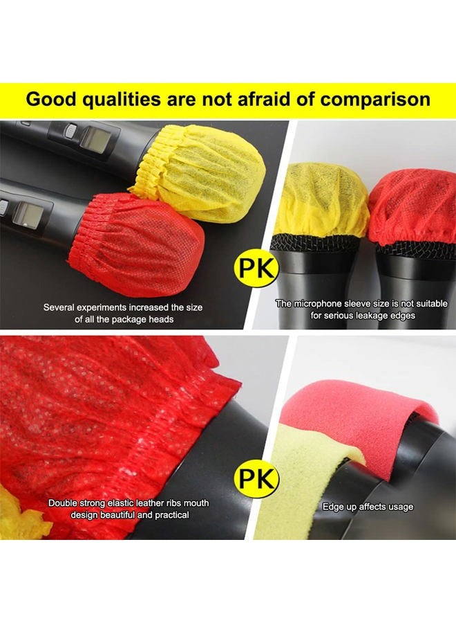 tchrules Disposable Microphone Cover, Non-woven Handheld Microphone Windscreen with Elastic Band, Clean and No-odor Mic Covers for KTV, Interview, Recording Studio, Performance, Speech (set-1) - Image 5