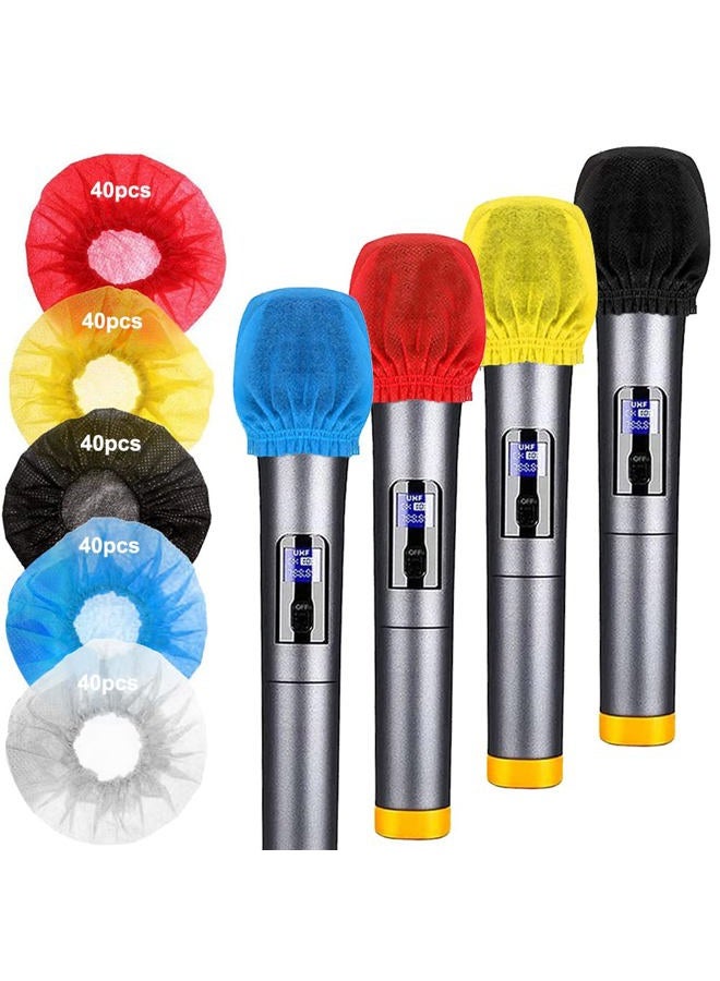 tchrules Disposable Microphone Cover, Non-woven Handheld Microphone Windscreen with Elastic Band, Clean and No-odor Mic Covers for KTV, Interview, Recording Studio, Performance, Speech (set-1) - Image 1