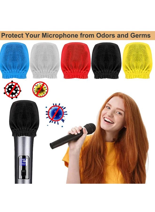 tchrules Disposable Microphone Cover, Non-woven Handheld Microphone Windscreen with Elastic Band, Clean and No-odor Mic Covers for KTV, Interview, Recording Studio, Performance, Speech (set-1) - Image 2