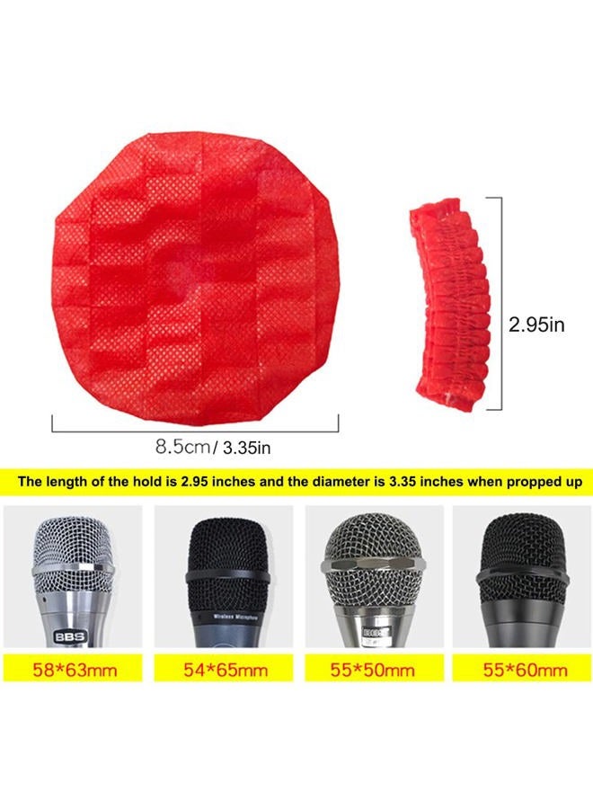 tchrules Disposable Microphone Cover, Non-woven Handheld Microphone Windscreen with Elastic Band, Clean and No-odor Mic Covers for KTV, Interview, Recording Studio, Performance, Speech (set-1) - Image 3