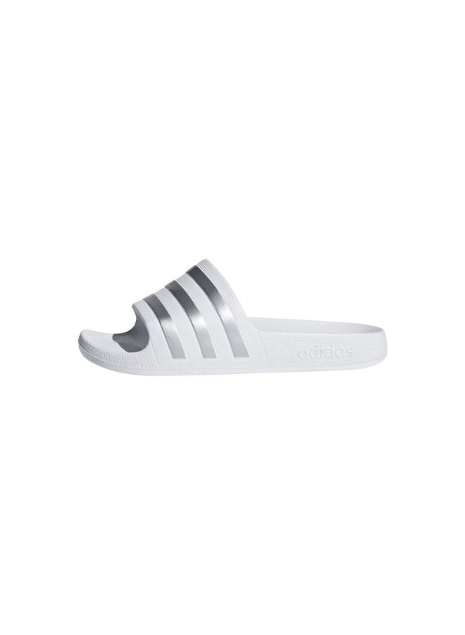 Adidas Adilette Aqua K U White Sportswear Sandals/Slippers For Kids