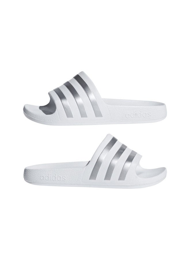 Adidas Adilette Aqua K U White Sportswear Sandals/Slippers For Kids