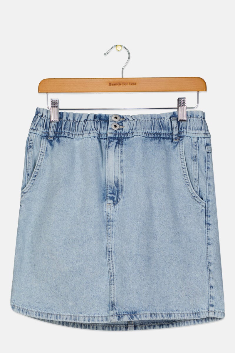 Pepe Jeans Kids Girl Washed Denim Skirt, Light Blue  - Image 1