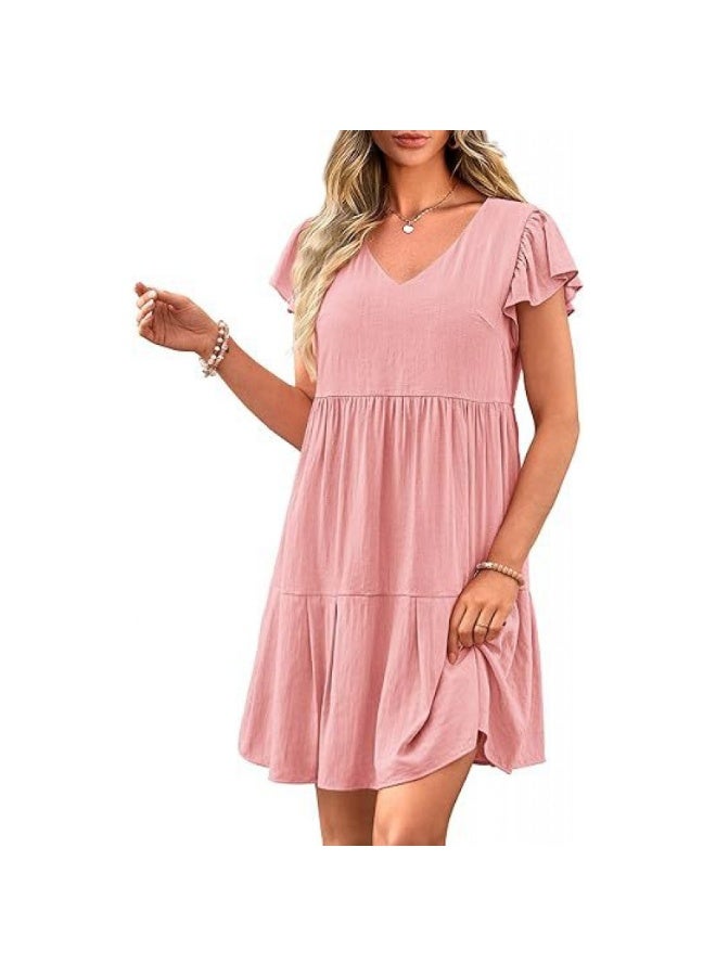 NIBEMINENT Women's Cross-Border European and American Summer 2024 Casual Short Dress  - Image 1