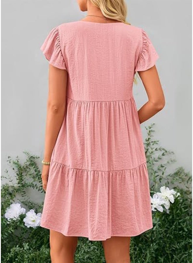 NIBEMINENT Women's Cross-Border European and American Summer 2024 Casual Short Dress  - Image 2