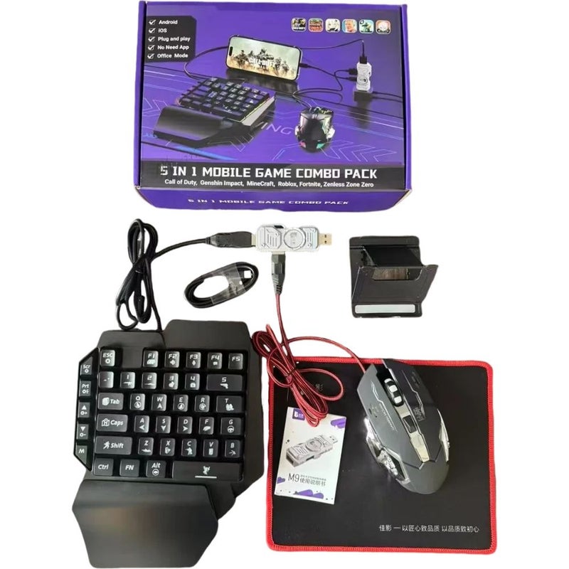 Gamwing M9 Suit Mobile Gaming Keyboard and Mouse Converter Adapter Set, Pubg Game Controller Accessories for Android iOS - Image 2