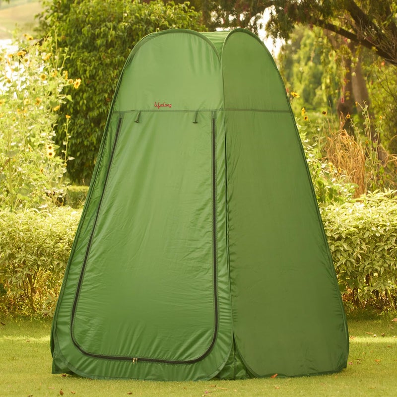 Lifelong Polyester Tent for Camping - Dress Changing Pop Up with Portable Foldable Cloth Outdoor Bathroom Tent, Camp Toilet Rain Shelter, Height 7Ft-(Green1 Person) - Image 5