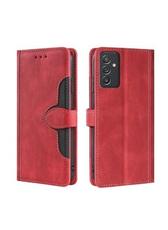 Generic Case Cover For Samsung Galaxy A82 5G / Quantum 2 Skin Feel Straw Hat Magnetic Buckle Horizontal Flip PU Leather Case with Holder & Card Slots & Wallet Red 