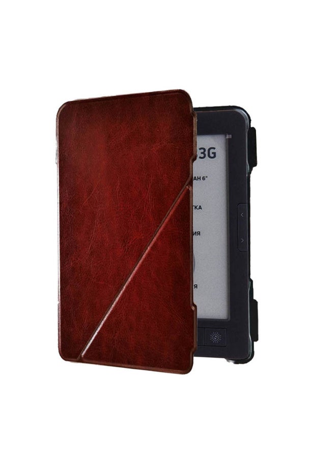 Generic - Digma K1 S683G Ebook Reader Smart Cover Protective Case Leather Flip Style European And American Style Customizable Brand-Color:Deep Pink-Applicable Model:digma E63s E63sdg R63s R63sdg - Image 1