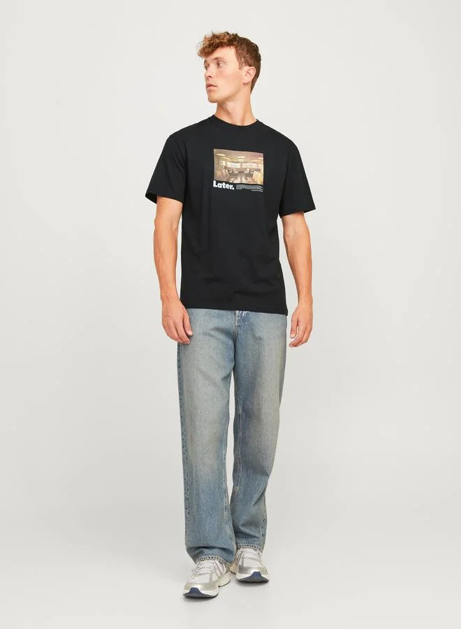 JACK & JONES Photo Print Crew Neck T-Shirt