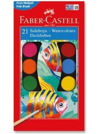 Faber Castell 21 Colors Large Size Watercolor