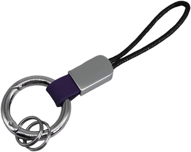 Simulated Leather Keychain With And Adjustable Wrist Strap Trendy Holder For Car Keys Organization - Image 1