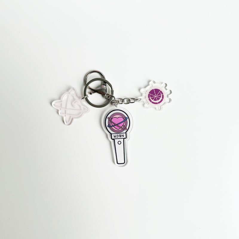 bp pink ink straykids iu twice AE itzy same three-piece keychain key pendant peripheral Universe girl