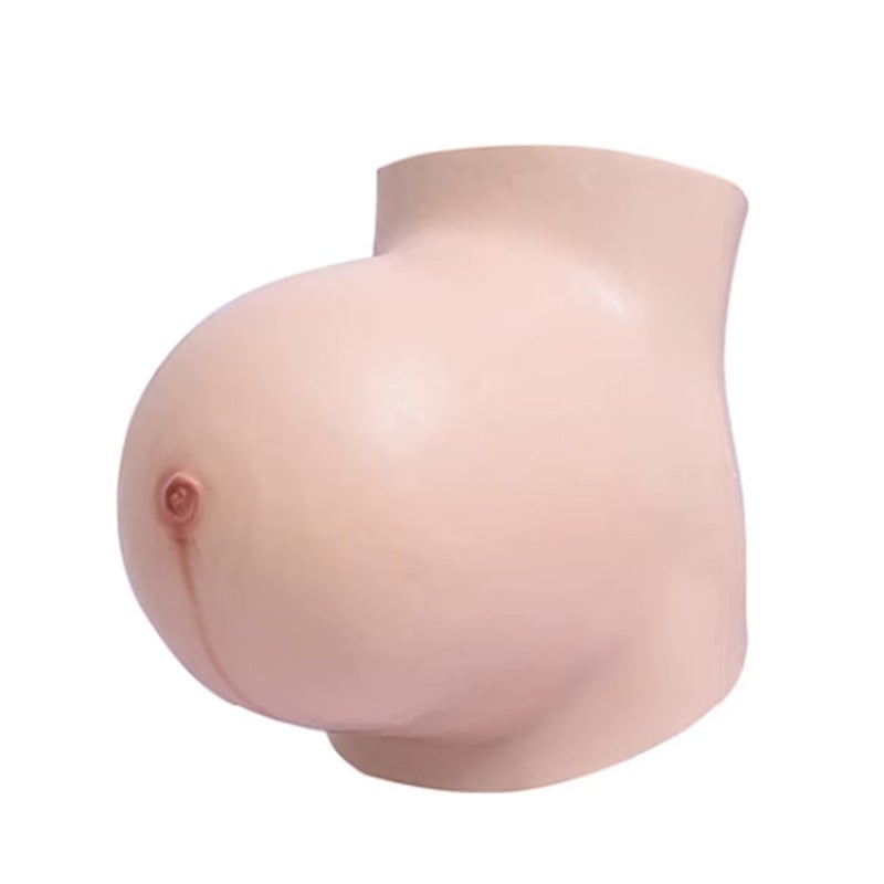 Fake Belly Pregnant Women Simulation Silicone Big Belly Online Celebrity Cos Men Experience Pregnancy Props Pregnant Belly Fake Belly - Image 3