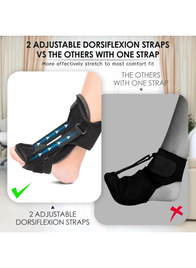 Arabest Plantar Fasciitis Night Splint: Upgraded Brace with Soft Memory Foam Pad | Ankle Brace for Plantar Fasciitis Relief Achilles Tendonitis Relief Foot Drop Heel Arch Pain Black - Image 4