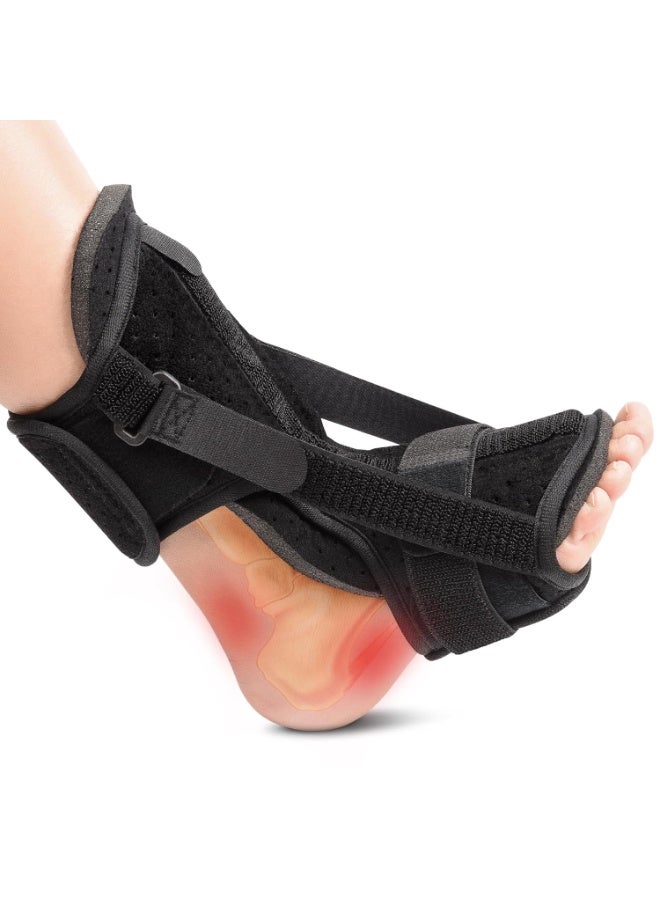 Arabest Plantar Fasciitis Night Splint: Upgraded Brace with Soft Memory Foam Pad | Ankle Brace for Plantar Fasciitis Relief Achilles Tendonitis Relief Foot Drop Heel Arch Pain Black - Image 1