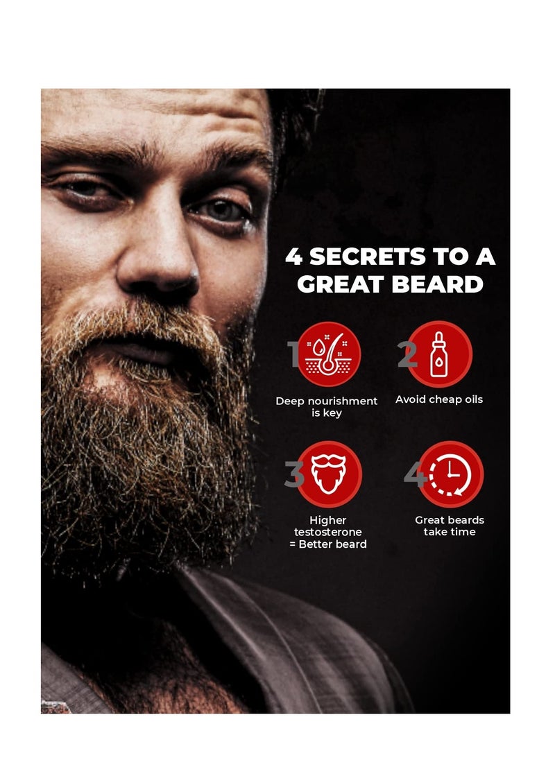BEARDO - Beard & Hair Growth Oil for thicker longer beard For patchy uneven beard Beard Oil for fast beard growth Natural Hair Oil 50ml - Image 1